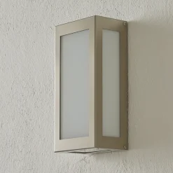 Sensor-LED-utendørs vegglampe Aqua Rain, stål