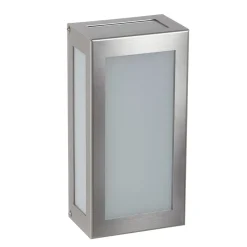 Sensor-LED-utendørs vegglampe Aqua Rain, stål