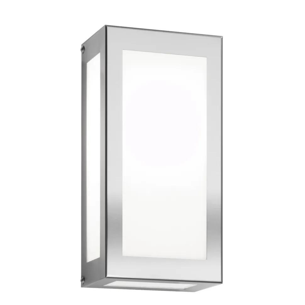 Sensor-LED-utendørs vegglampe Aqua Rain, stål