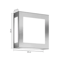 Sensor-LED-utendørs vegglampe Aqua Legendo stål