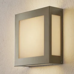 Sensor-LED-utendørs vegglampe Aqua Legendo stål