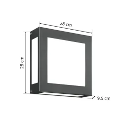 Sensor-LED-utevegglampe Aqua Legendo, antrasitt