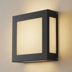 Sensor-LED-utevegglampe Aqua Legendo, antrasitt