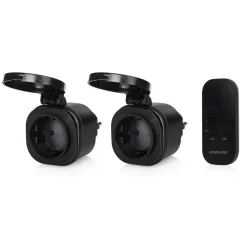 sett med 2 mini-radiostyrte stikkontakter SH4-99653 Uteområde