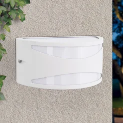 Shell utendørs vegglampe, hvit