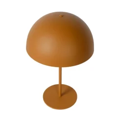 Siemon bordlampe i stål, Ø 25 cm, okergult