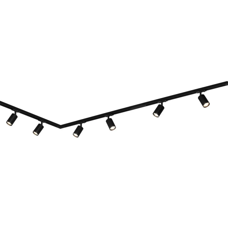 Skinnesystem RAIL 230 V svart 6 spots 2,25 m hjørnekontakt