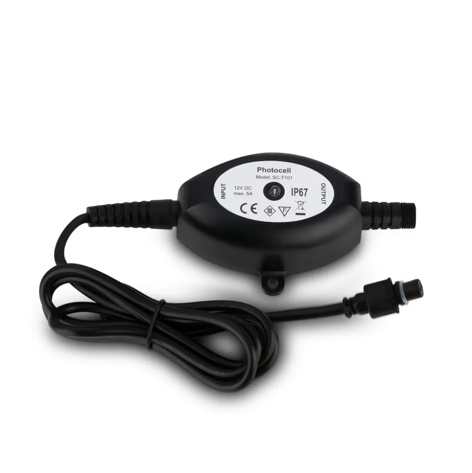 Skumringssensor 3921015 for 12 V utelamper, svart