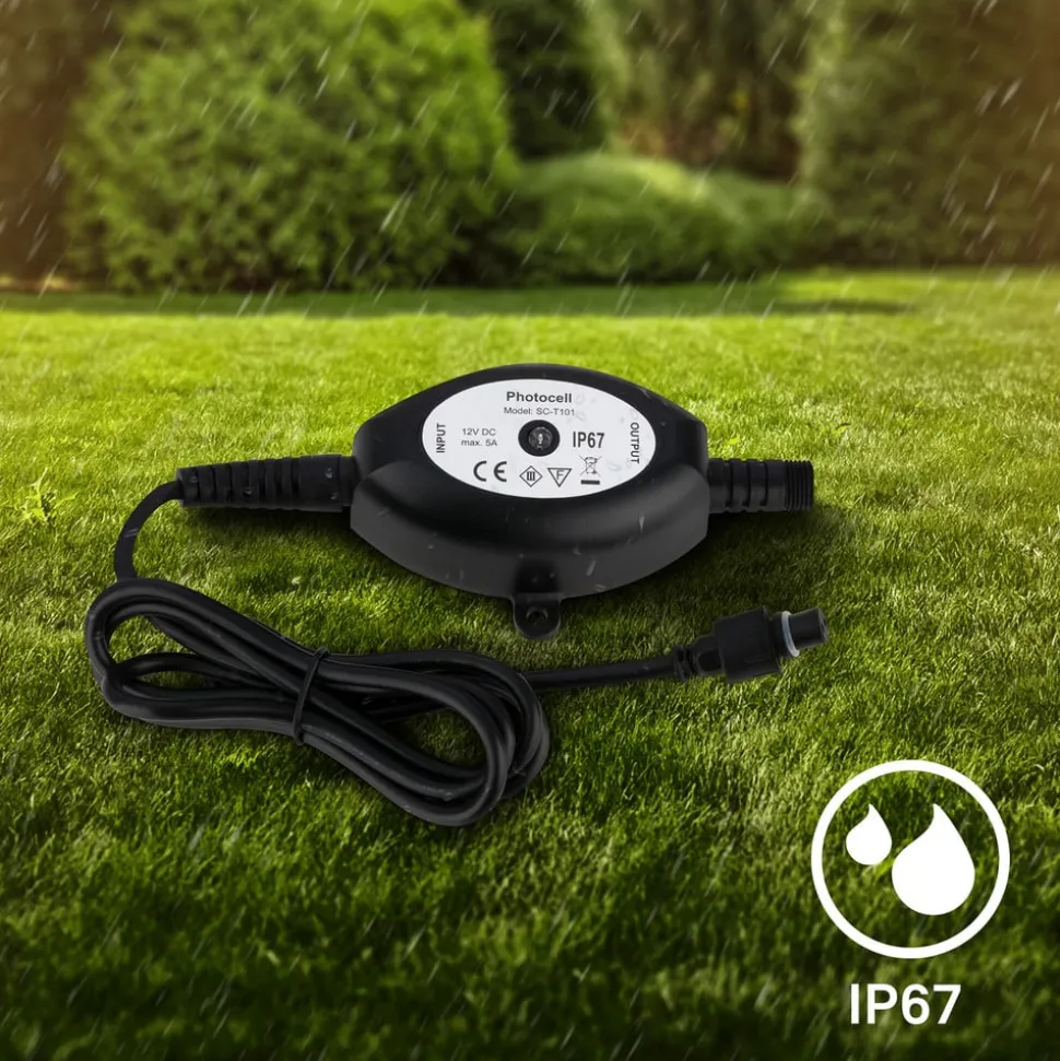 Skumringssensor 3921015 for 12 V utelamper, svart