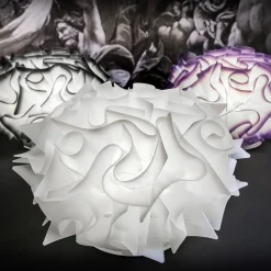 Slamp Veli – design-bordlampe, Ø 32 cm, hvit