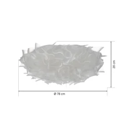 Slamp Veli – design-taklampe, Ø 78 cm, opal