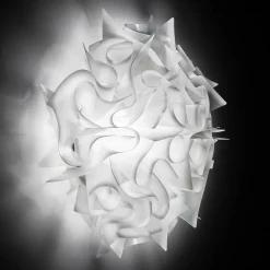 Slamp Veli – design-vegglampe, Ø 32 cm, hvit