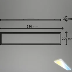 Smart LED taklampe Tava, 98x20 cm, CCT, dimbar