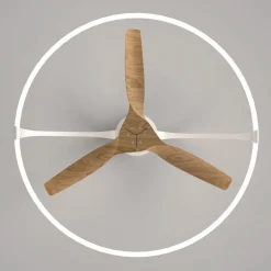 Smart LED-takvifte Nepal, hvit/bok, DC, stille