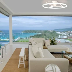 Smart LED-takvifte Nepal, hvit, DC, stille