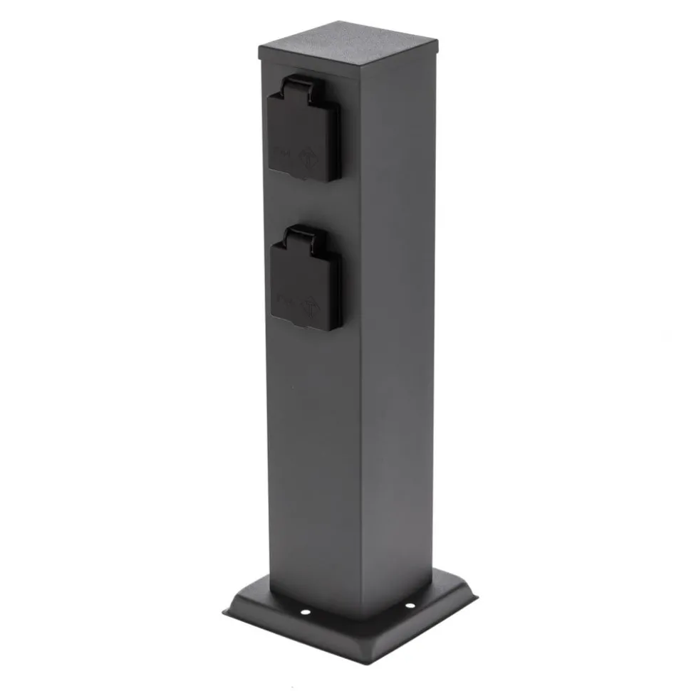 Smart stikkontaktsøyle WLAN 40cm sandgrå Tuya