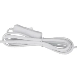 Sofia bordlampe, rød, høyde 50 cm, stoff/glass