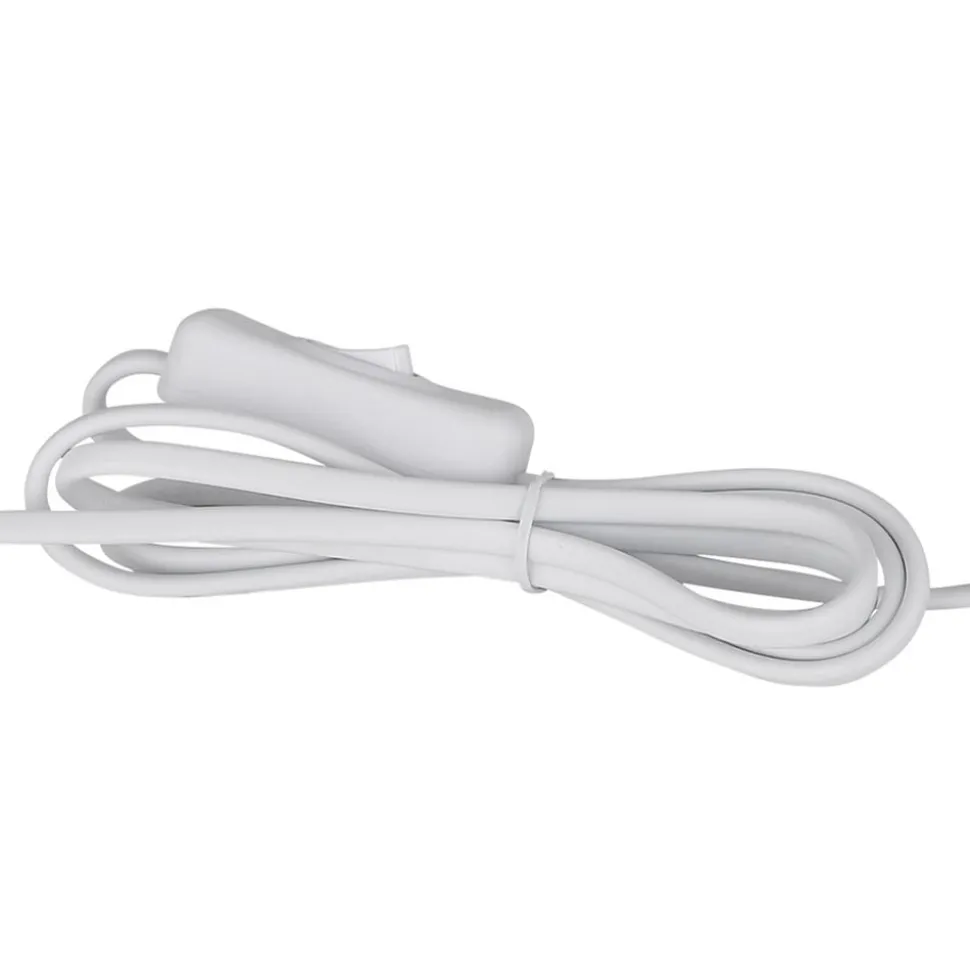 Sofia bordlampe, rød, høyde 50 cm, stoff/glass