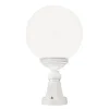 Sokkellampe 1131 med kuleskjerm, hvit