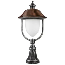 Sokkellampe 1157, svart/kobber