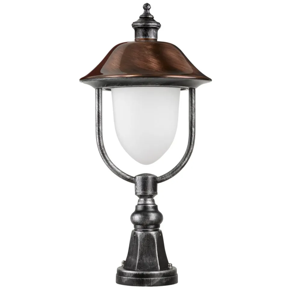 Sokkellampe 1157, svart/kobber