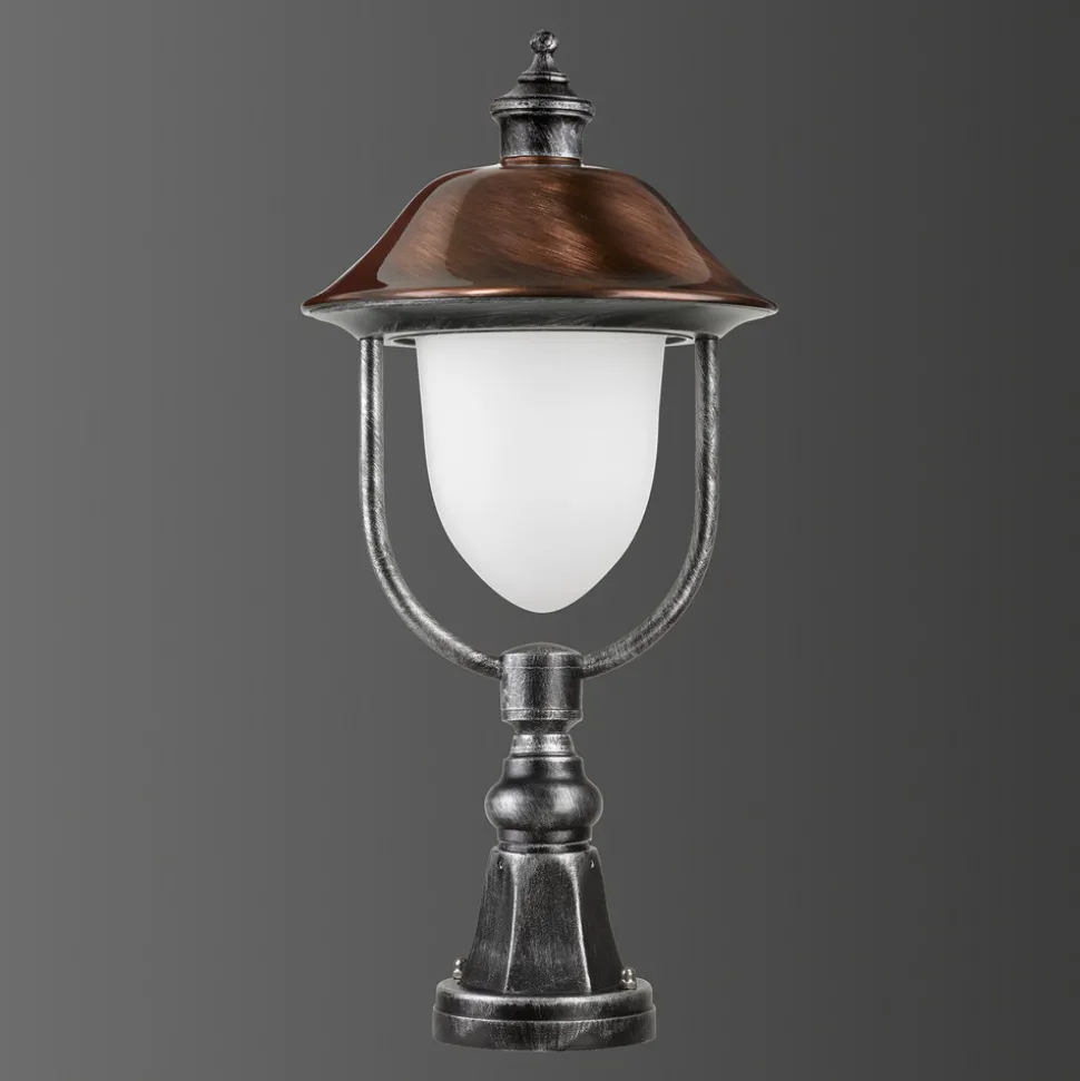 Sokkellampe 1157, svart/kobber