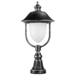 Sokkellampe 1156, svart/sølv