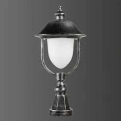 Sokkellampe 1156, svart/sølv