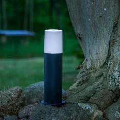 Sokkellampe Aberdeen, høyde 35 cm, antrasitt, stål