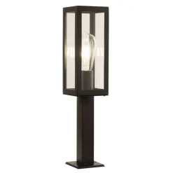 Sokkellampe Box av rustfritt stål, svart