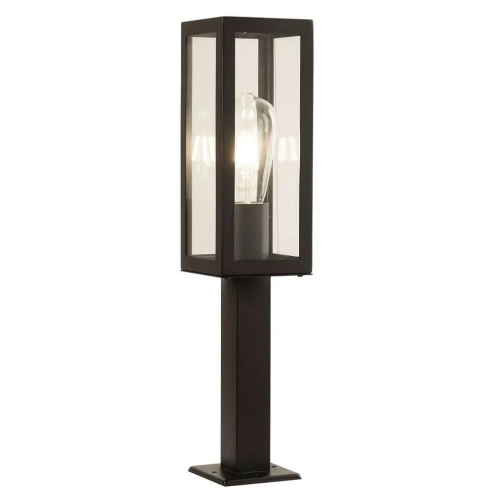 Sokkellampe Box av rustfritt stål, svart