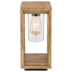 Sokkellampe Candela med treutseende, høyde 35cm