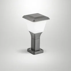 Sokkellampe Lena, 30 cm, mørkegrå, metall, E27, IP65