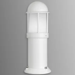 Sokkellampe Marco av aluminium, hvit