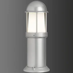 Sokkellampe Marco av aluminium, sølv