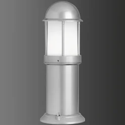 Sokkellampe Marco av aluminium, sølv