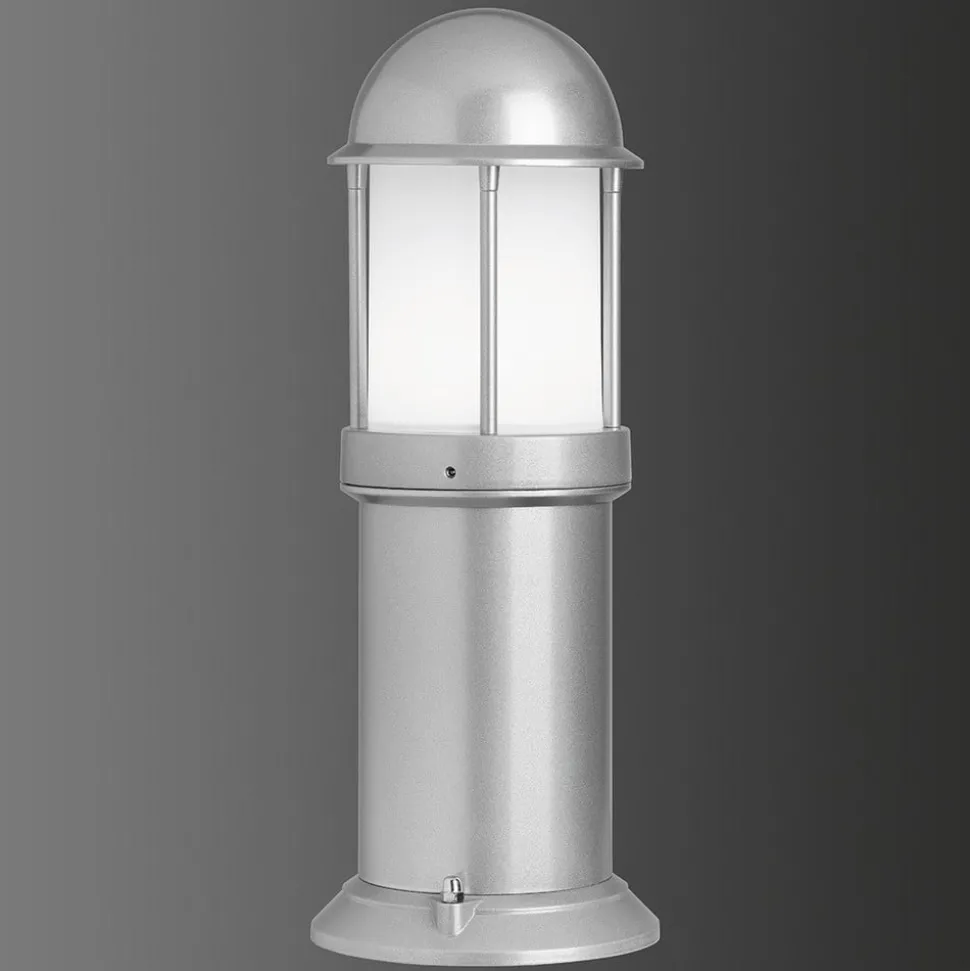 Sokkellampe Marco av aluminium, sølv