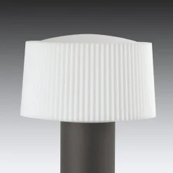 Sokkellampe Muffin med rilleformet skjerm, 55,9 cm