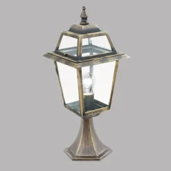 Sokkellampe New Orleans, svart-gull