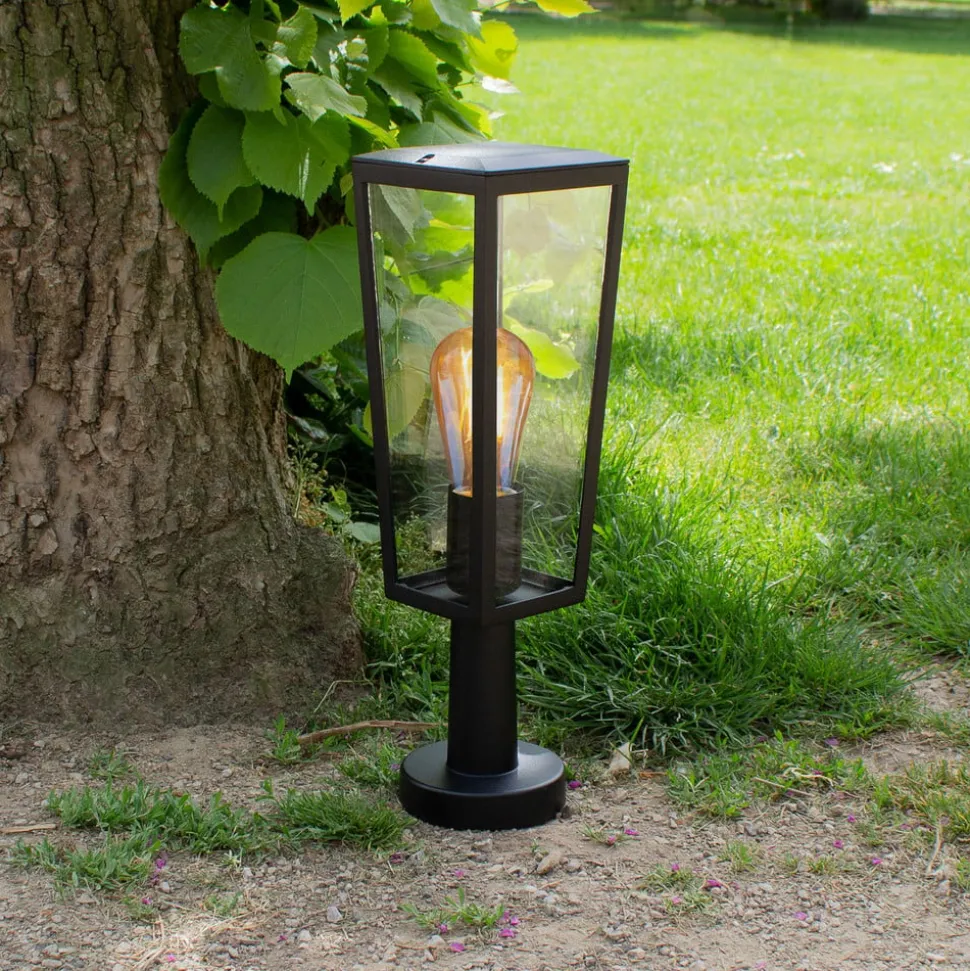 Sokkellampe Pine av aluminium og glass, IP44