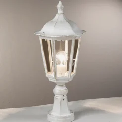 Sokkellampe Puchberg i hvit-gull