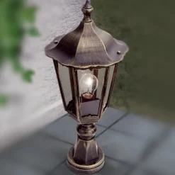 Sokkellys Fabio i sort-gull