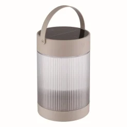 Solar bordlampe Coupar, sandfarget, plast, IP44