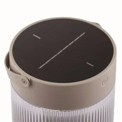 Solar bordlampe Coupar, sandfarget, plast, IP44