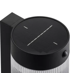 Solar utendørs vegglampe Coupar, svart, plast, IP44
