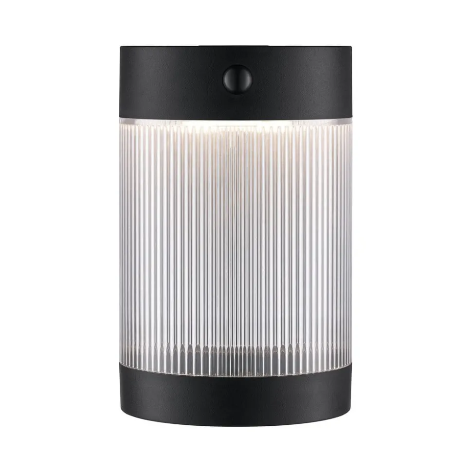 Solar utendørs vegglampe Coupar, svart, plast, IP44