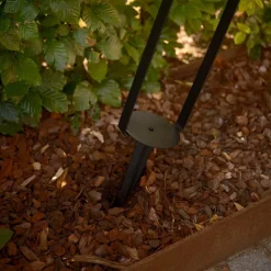 Solar-LED-gatelampe Saulio, svart, aluminium, IP44