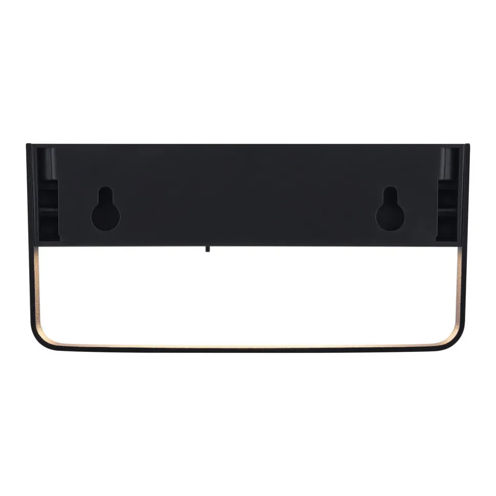 Solar-LED-utendørs vegglampe Saulio, svart, aluminium, IP44