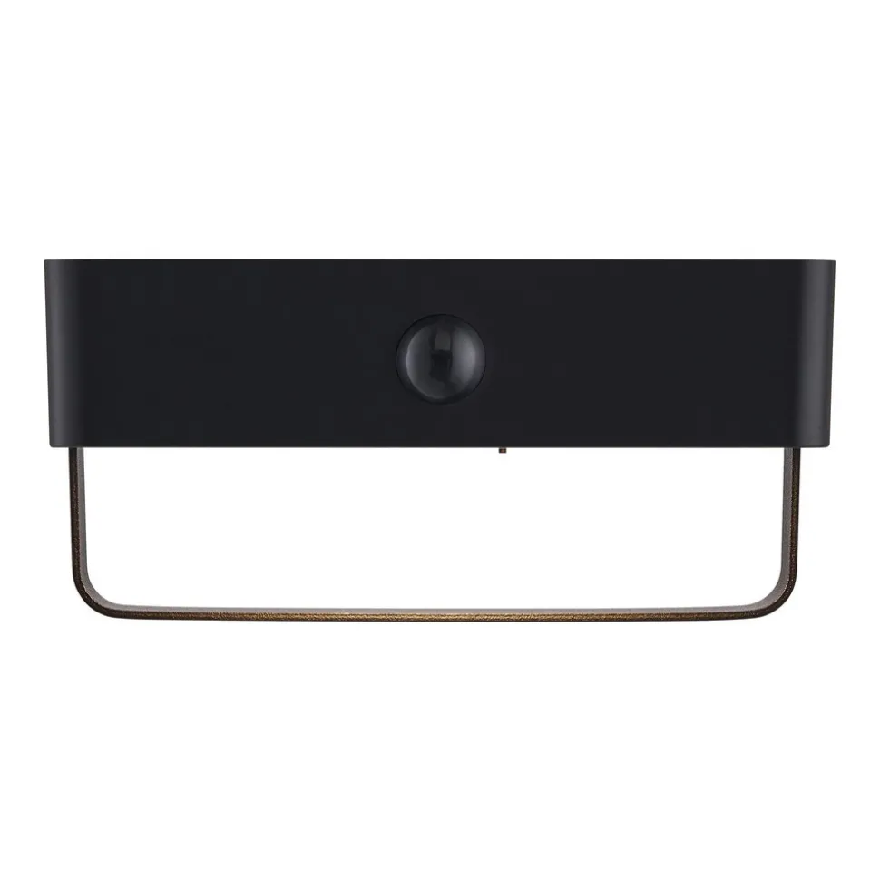 Solar-LED-utendørs vegglampe Saulio, svart, aluminium, IP44