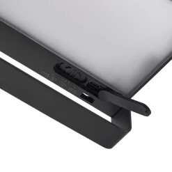 Solar-LED-utendørs vegglampe Saulio, svart, aluminium, IP44